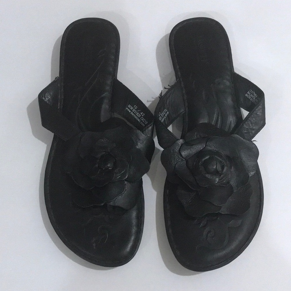 Boc born thong sandals black size 10